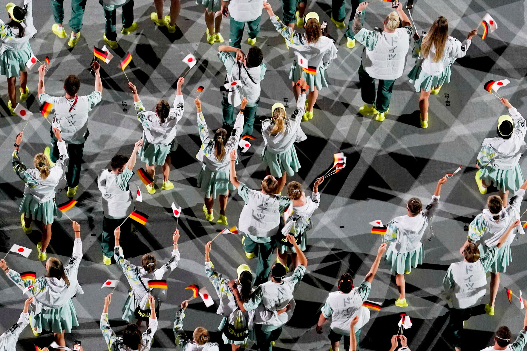 Athletes of Germany celebrate